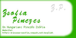 zsofia pinczes business card